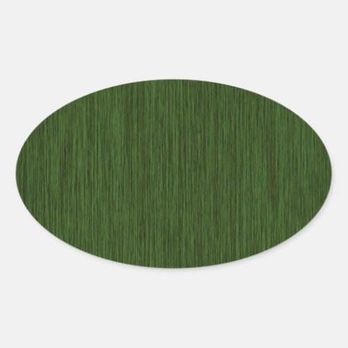 Green Rustic Grainy Wood Background Oval Sticker