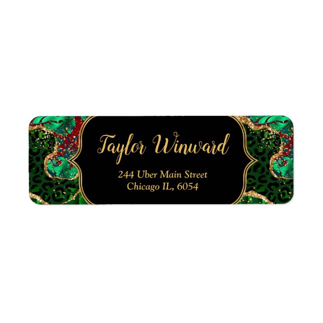 Green Safari Agate Label (Front)