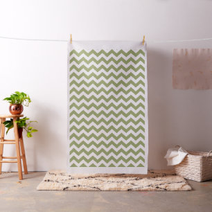 Green Safari Chevron Large Scale Fabric