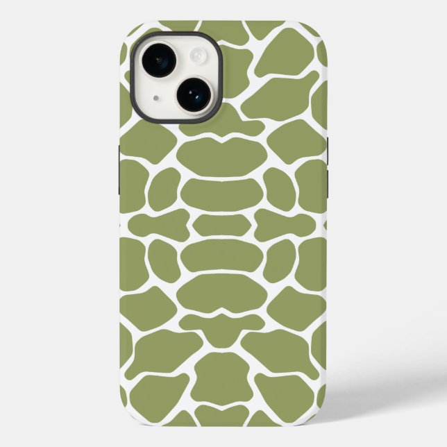 Green Safari Giraffe Case-Mate iPhone Case (Back)