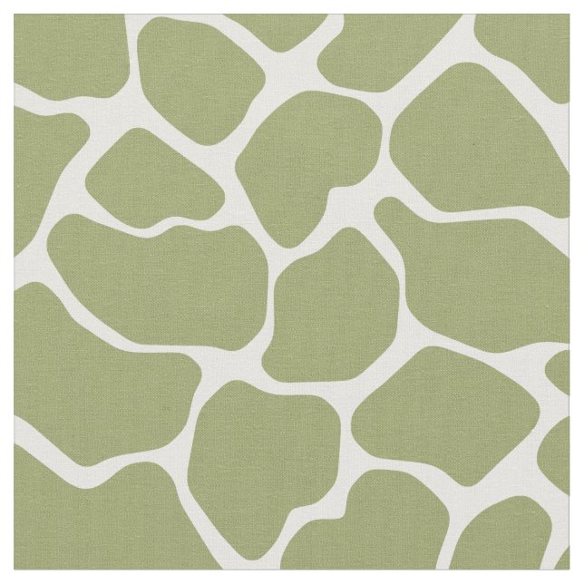 Green Safari Giraffe Fabric (Close Up)