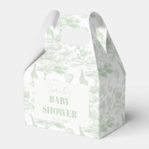 Green Safari Toile D Jouy Jungle Theme Baby Shower