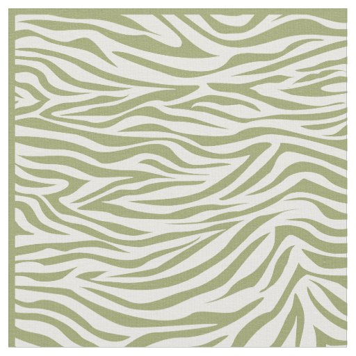 Green Safari Zebra Fabric