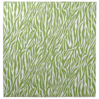 Green Safari Zebra Print
