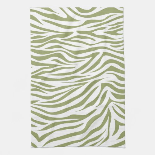 Green Safari Zebra Towel
