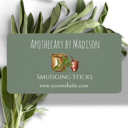 Green  Sage Smudge Stick Product Labels