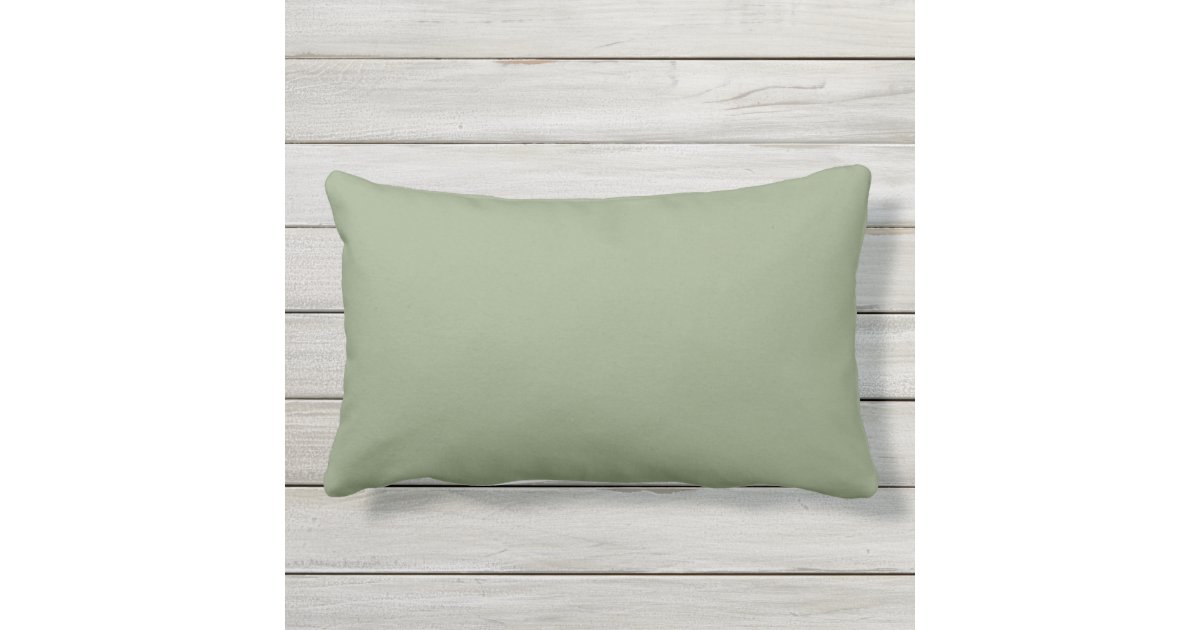 Green Sage Solid Lumbar Pillow