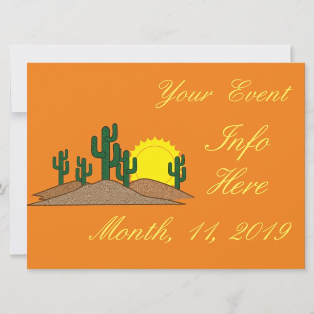 Green Saguaro Cactus Desert Sunset Thunder_Cove (Front)