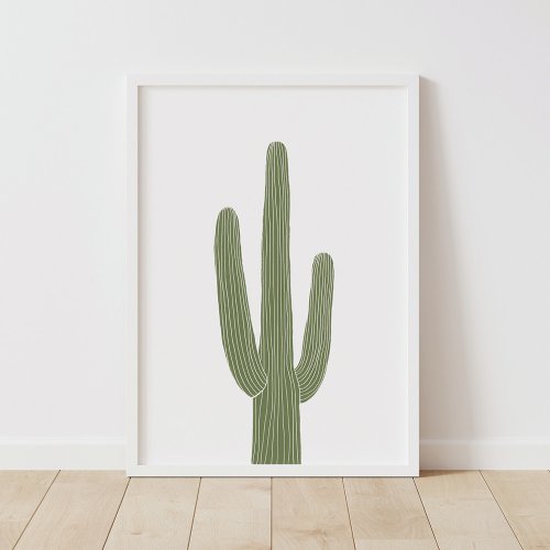 Green Saguaro Cactus Southwestern Nursery Decor