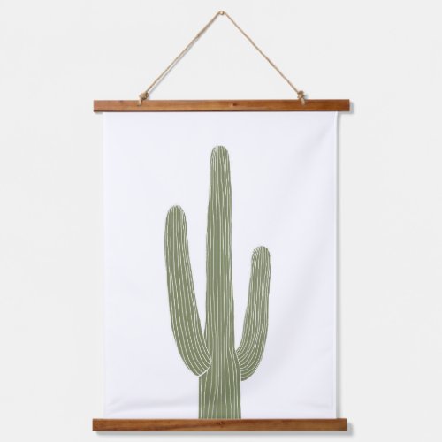 Green Saguaro Cactus Southwestern Nursery Decor Hanging Tapestry