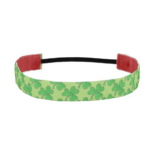 Green Saint Patrick's Day Lucky Shamrock Clover Athletic Headband
