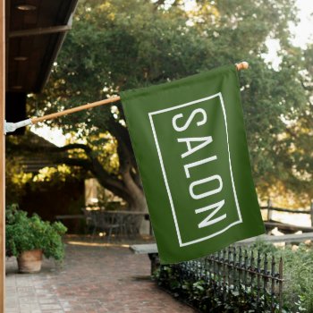 Green Salon Sign Flag by InkWorks at Zazzle