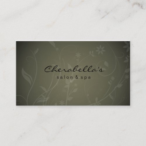 Green Salon Spa Floral business card