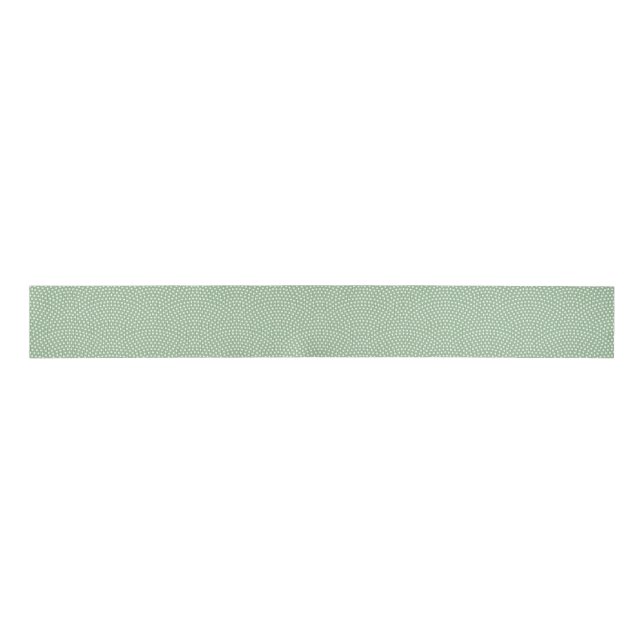 Green Same Komon (shark skin) Grosgrain Ribbon (Front)