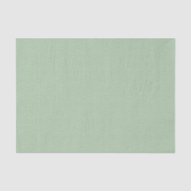 Green Same Komon (small scale) Tissue Paper (Front)