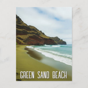Green Sand Beach Hawaii Travel Postcard