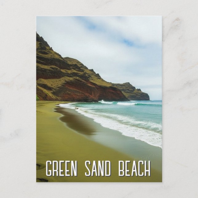 Green Sand Beach Hawaii Travel Postcard (Front)