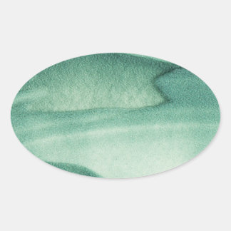 Green Sand Oval Sticker