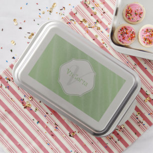 Green Sand Ripples Personalized Cake Pan