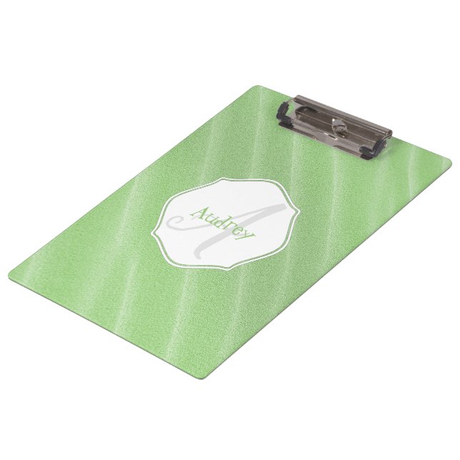Green Sand Ripples Personalized Clipboard (Angled)