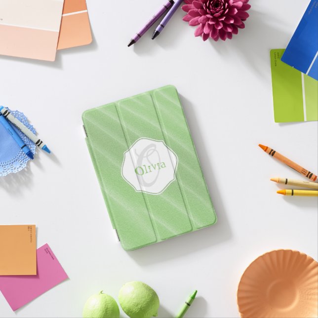 Green Sand Ripples Personalized iPad Mini Cover (In Situ)