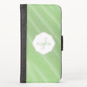 Green Sand Ripples Personalized iPhone Wallet