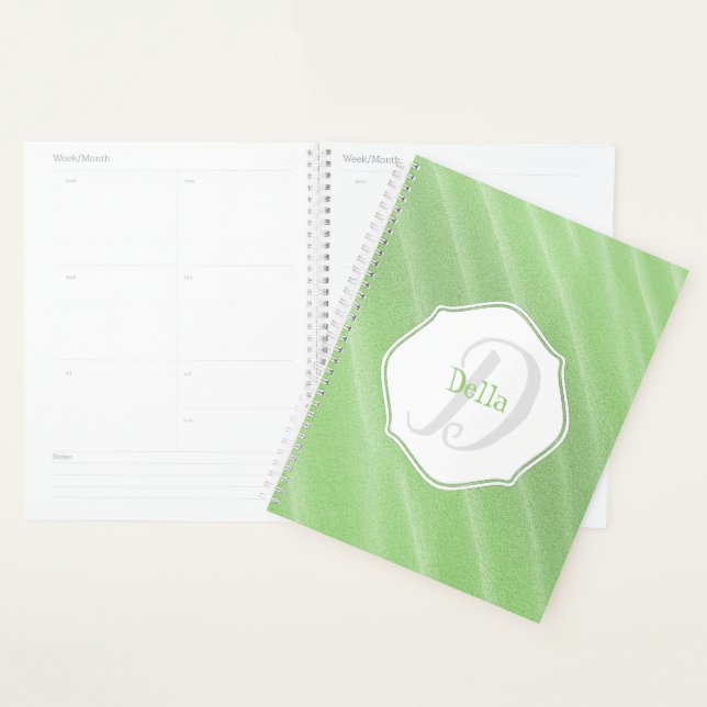 Green Sand Ripples Personalized Planner (Display)