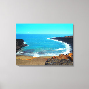 Green Sands Beach big island Hawaii canvas print