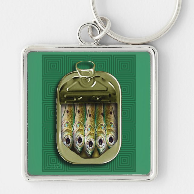 Green Sardines Keychain (Front)