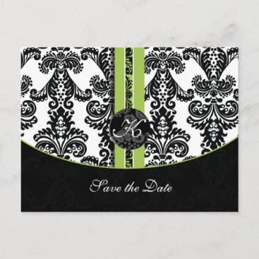 green Save the Date Announcement Postcard