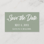 Green Save the Date & Wedding Detail Inserts<br><div class="desc">Keep your guests in the loop regarding all your wedding-related details with these pretty, comprehensive wedding favor insert cards. These pretty cards reflect an elegant, casual style. Elegant text overlays were designed using a modern, bold, casual script font; one side reads "Save the Date" and the other, simply says "Details"....</div>