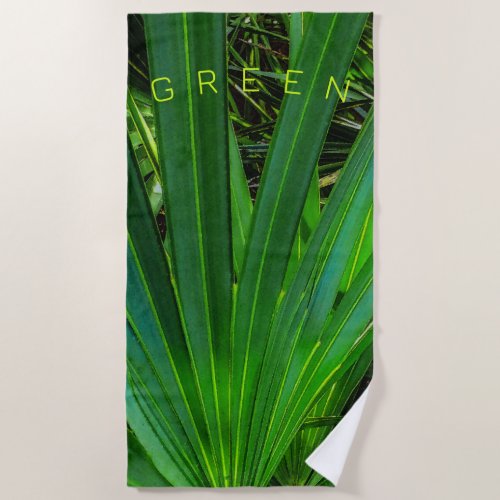 GREEN Saw Palmetto Beach Towel