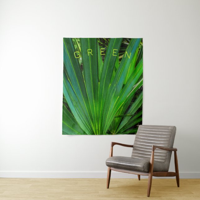 GREEN Saw Palmetto Tapestry (In Situ)