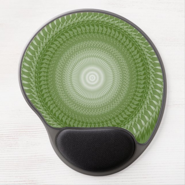 Green Saws Mandala in tribals Gel Mouse Pad (Front)