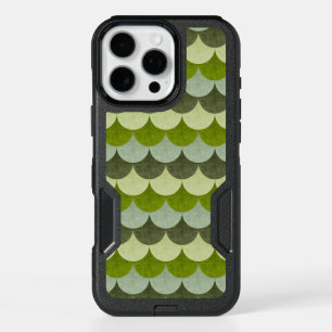 Green Scalloped Dragon Scale Pattern iPhone 16 Pro Max Case