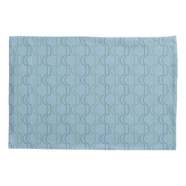 Green Scallops Pillow Case (Back)