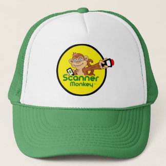 Green Scanner Monkey Trucker Hat