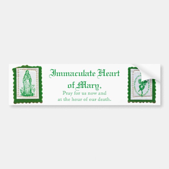 Green Scapular Bumper Sticker (Front)