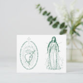 Green Scapular in Tagalog Postcard (Standing Front)