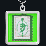 Green Scapular Necklace<br><div class="desc">Our Lady's Green Scapular</div>