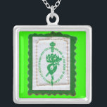 Green Scapular Necklace<br><div class="desc">Our Lady's Green Scapular</div>