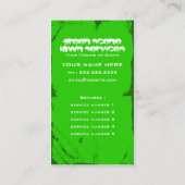 green scene grunge business card (Back)