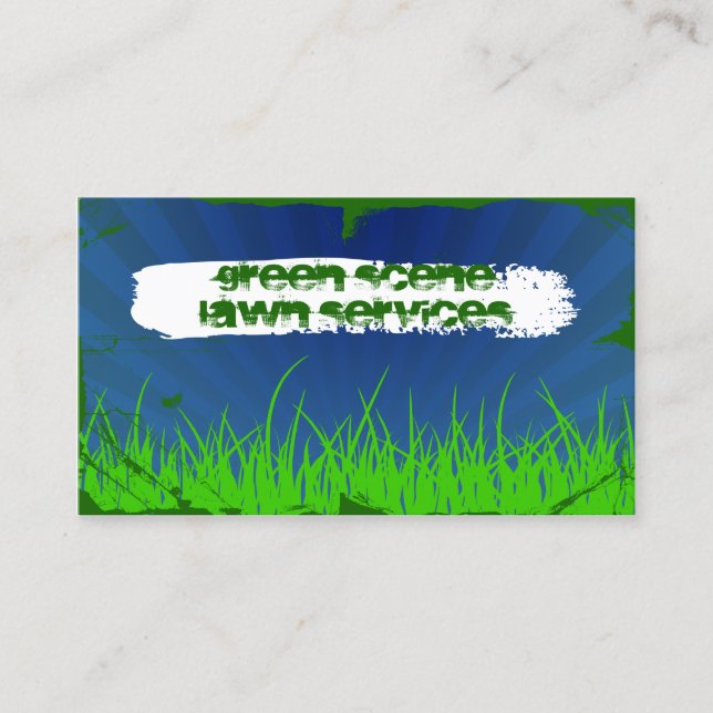 green scene grunge business card (Front)