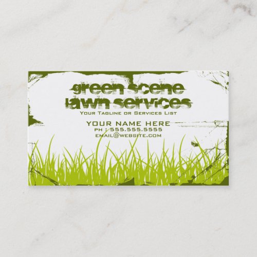 green scene grunge business card