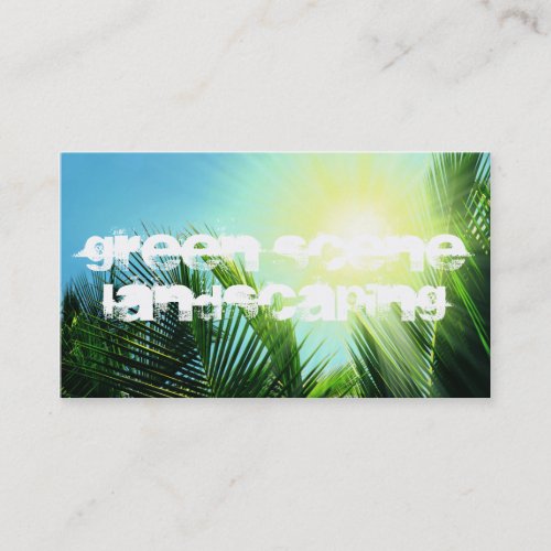 green scene landscaping business card