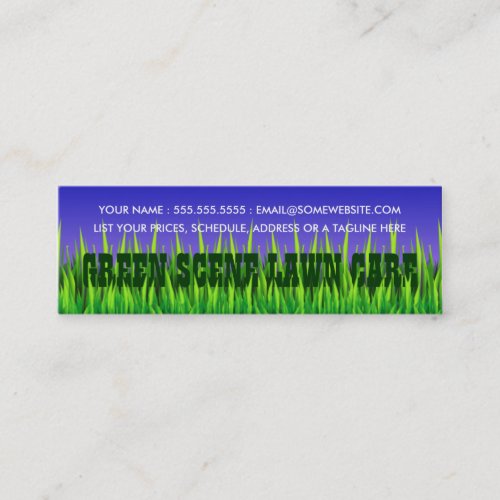 green scene lawn care business card templates