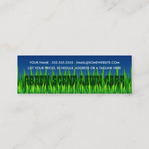 green scene lawn care business card