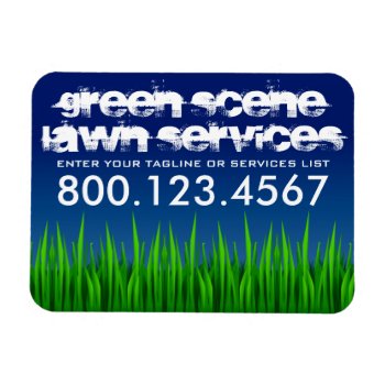 Green Scene Lawn Services Magnet by identica at Zazzle