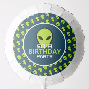 Green Sci-fi Alien, Birthday Balloon