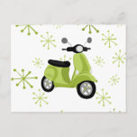 Green Scooter Postcard